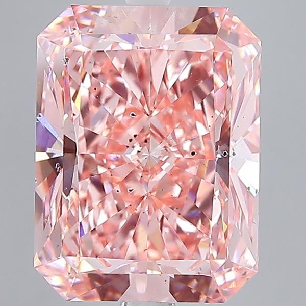 15.07 Ct. Fancy Vivid  Pink Radiant Lab Grown Diamond