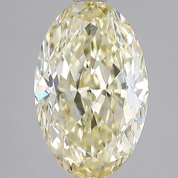 3.01 Ct. Fancy Light Yellow Oval Lab Grown Diamond