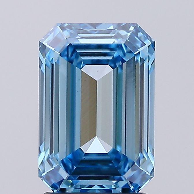 2.03 Ct. Fancy Vivid Blue Emerald Lab Grown Diamond