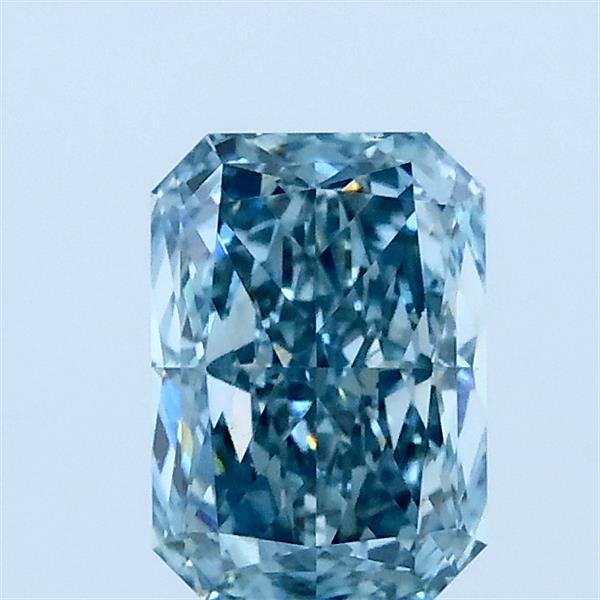 1.01 Ct. Fancy Vivid Greenish Blue Radiant Lab Grown Diamond