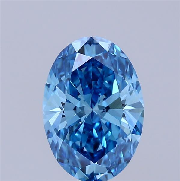 1.63 Ct. Fancy Vivid Blue Oval Lab Grown Diamond