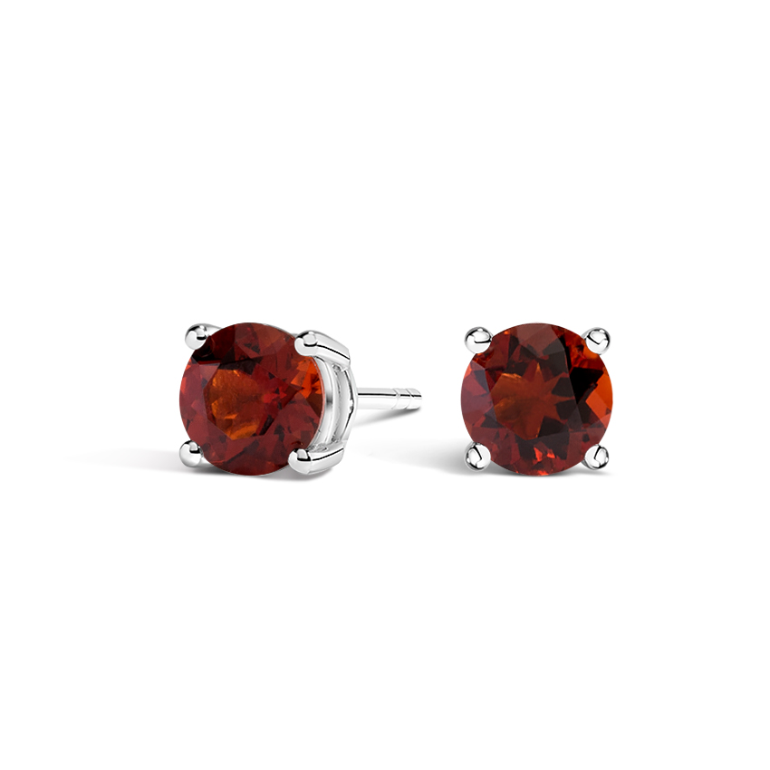 Fire Orange Love Heart Stud Earrings Crystal Silver Jewellery Present Gift UK 