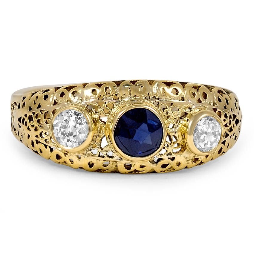 Art Nouveau Sapphire Vintage Ring