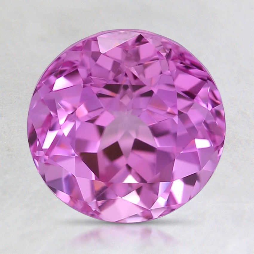 8mm Medium Pink Round Lab Created Sapphire