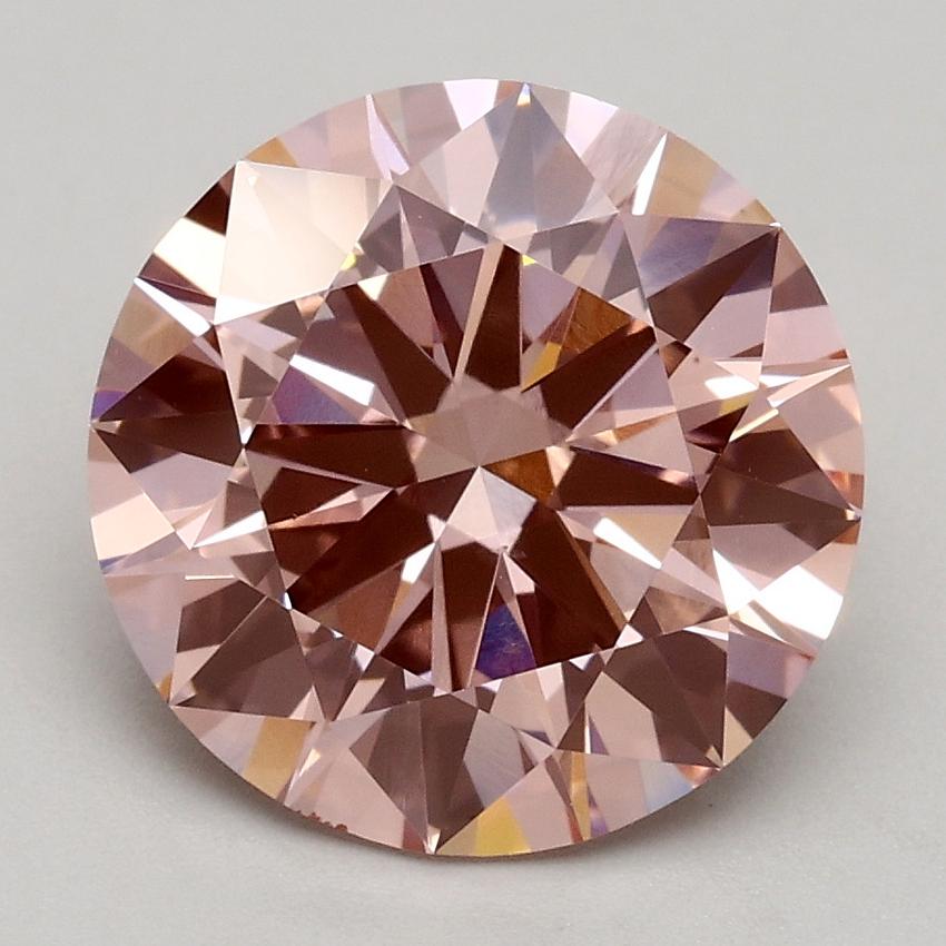 2.51 Ct. Fancy Intense Pink Round Lab Grown Diamond