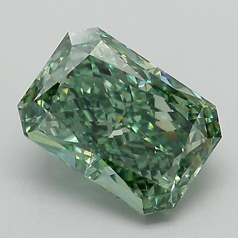 2.08 Ct. Fancy Vivid Green Radiant Lab Grown Diamond