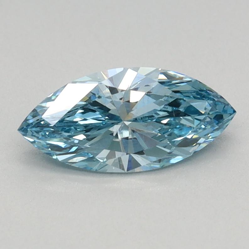 0.51 Ct. Fancy Intense Blue Marquise Lab Grown Diamond