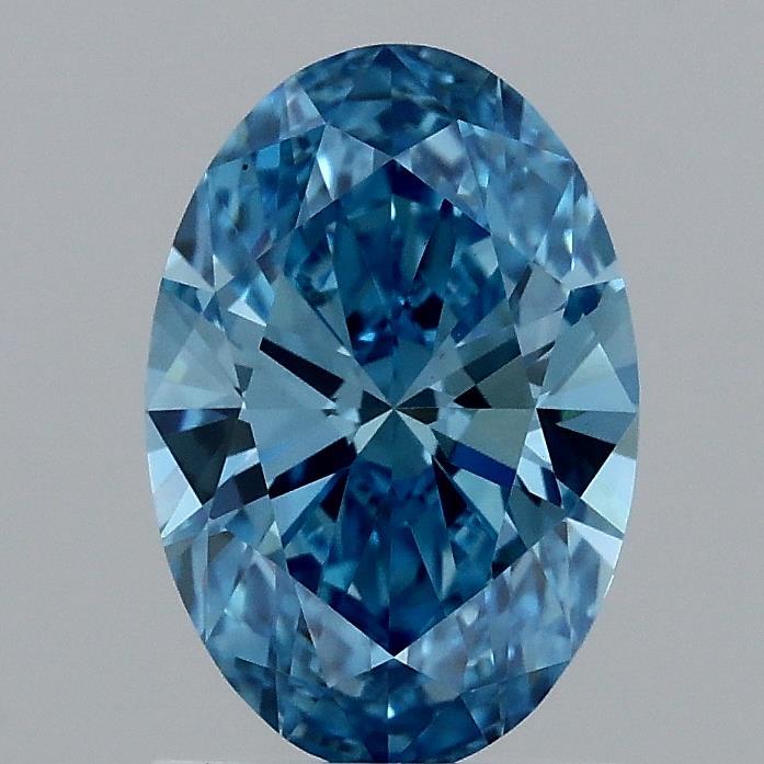 1.35 Ct. Fancy Vivid Blue Oval Lab Grown Diamond