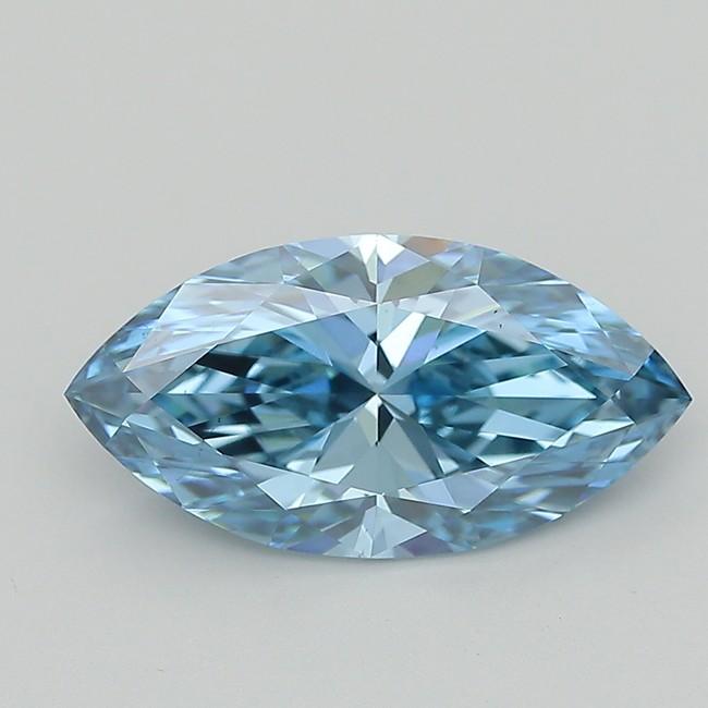 3.04 Ct. Fancy Vivid  Blue Marquise Lab Grown Diamond