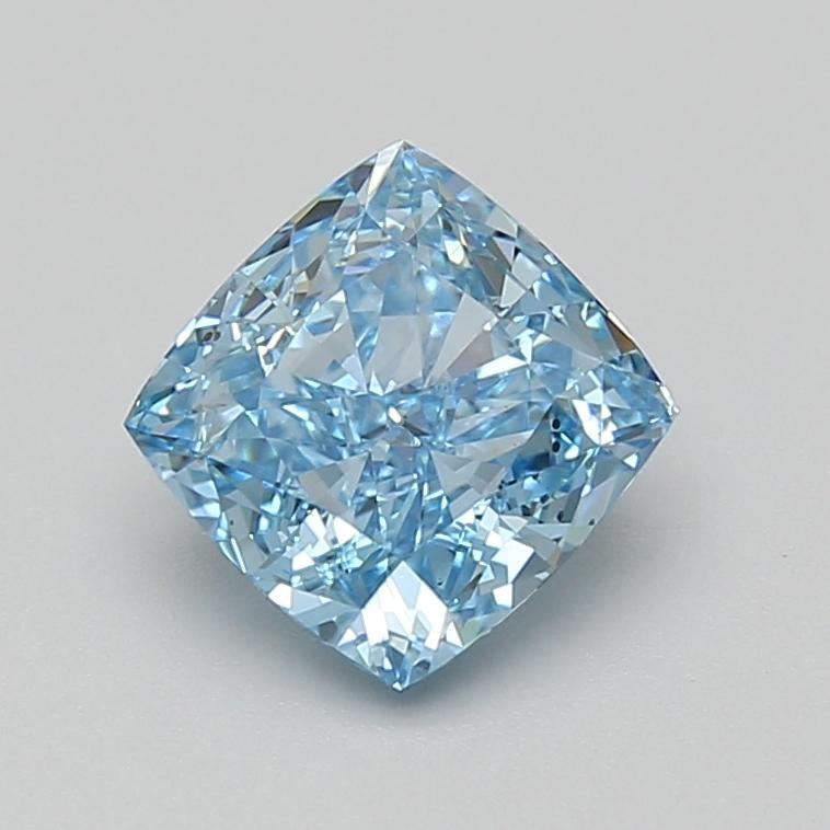 2.01 Ct. Fancy Vivid Blue Cushion Lab Grown Diamond