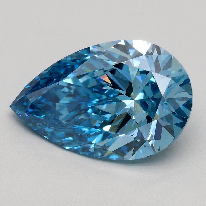 2.13 Ct. Fancy Vivid Blue Pear Lab Grown Diamond