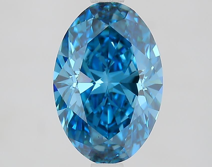 2.03 Ct. Fancy Vivid Blue Oval Lab Grown Diamond