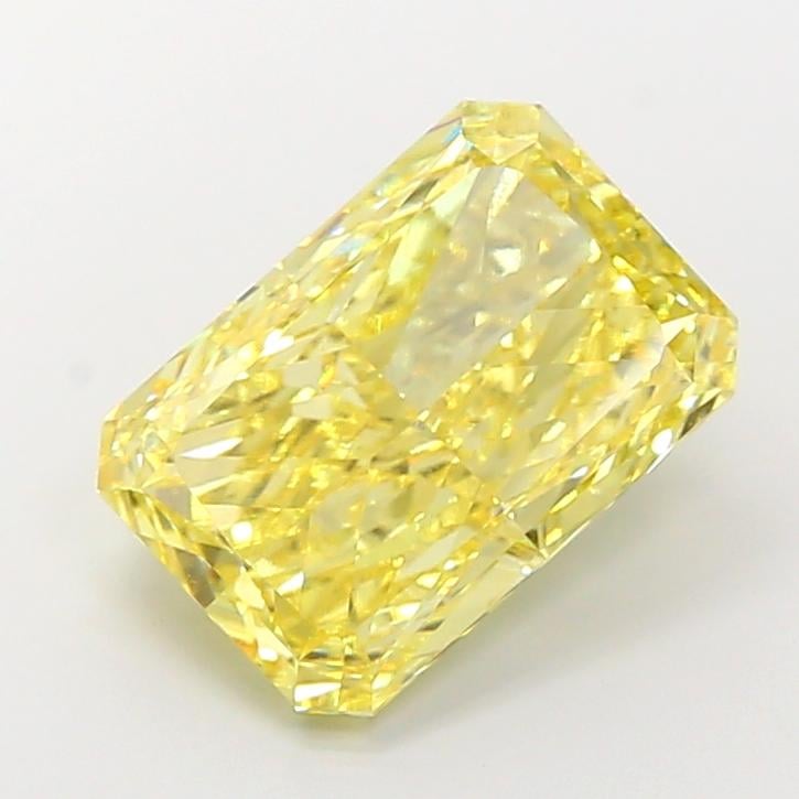 7.09 Ct. Fancy Vivid Yellow Radiant Lab Grown Diamond