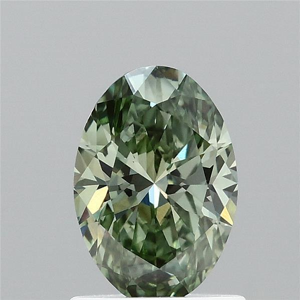 1.00 Ct. Fancy Vivid Green Oval Lab Grown Diamond