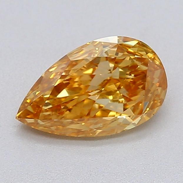 0.51 Ct. Fancy Intense Brownish Yellow Pear Lab Grown Diamond