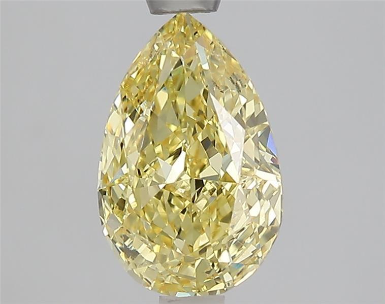 1.58 Ct. Fancy Intense  Yellow Pear Lab Grown Diamond