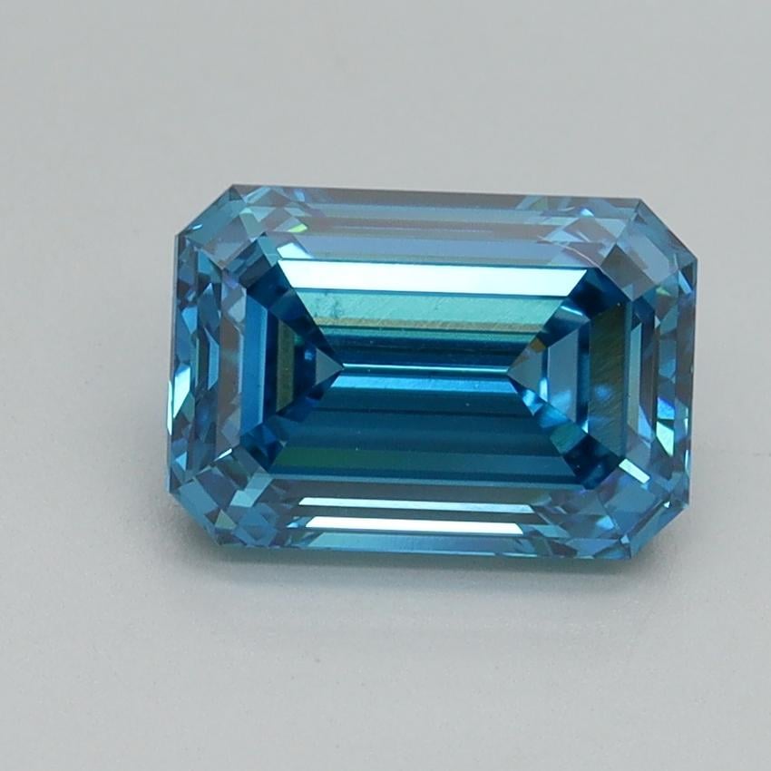 1.77 Ct. Fancy Vivid Blue Emerald Lab Grown Diamond