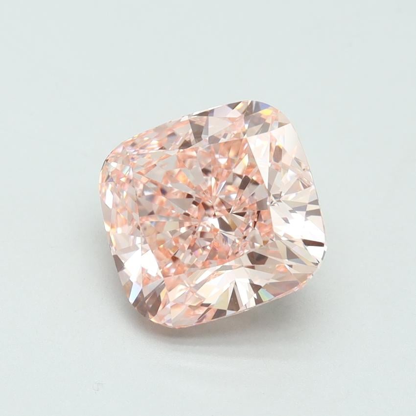 3.02 Ct. Fancy Intense Pink Cushion Lab Grown Diamond