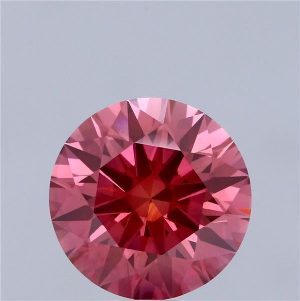 8.09 Ct. Fancy Vivid  Pink Round Lab Grown Diamond