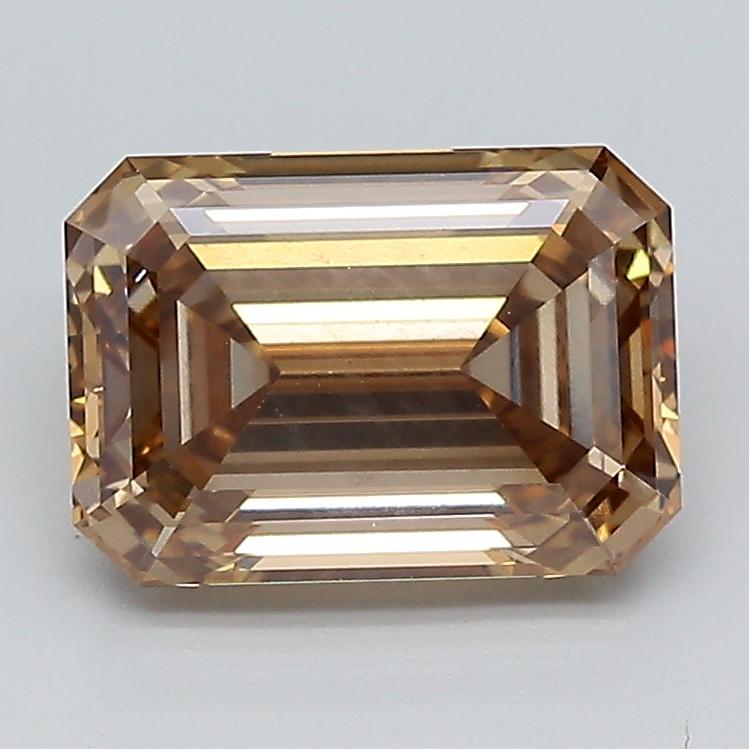 3.08 Ct. Fancy Light  Brown Emerald Lab Grown Diamond