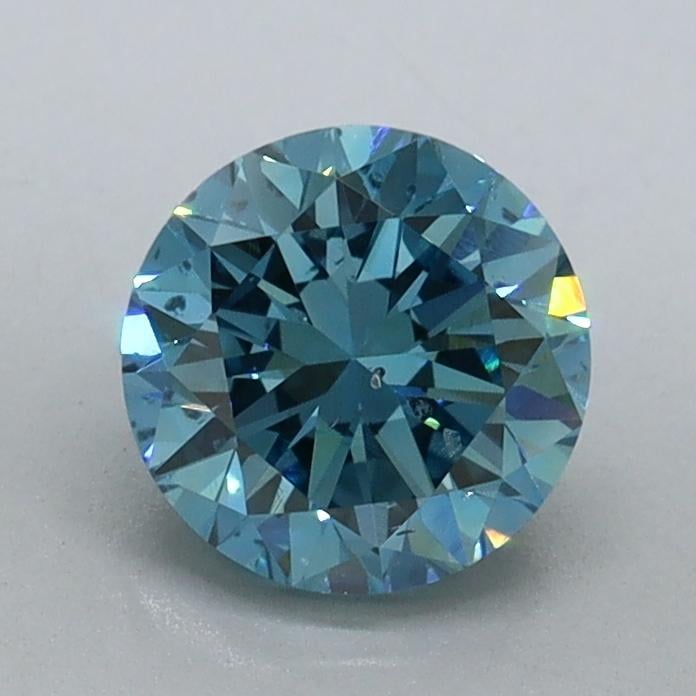 1.00 Ct. Fancy Vivid Malibu Blue Round Lab Grown Diamond