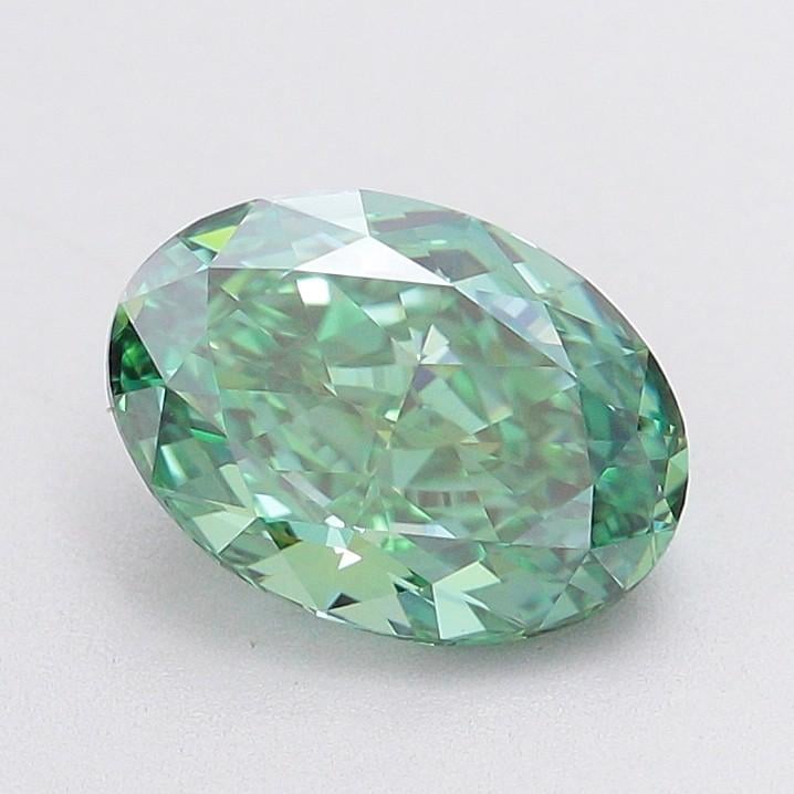 1.53 Ct. Fancy Vivid Green Oval Lab Grown Diamond