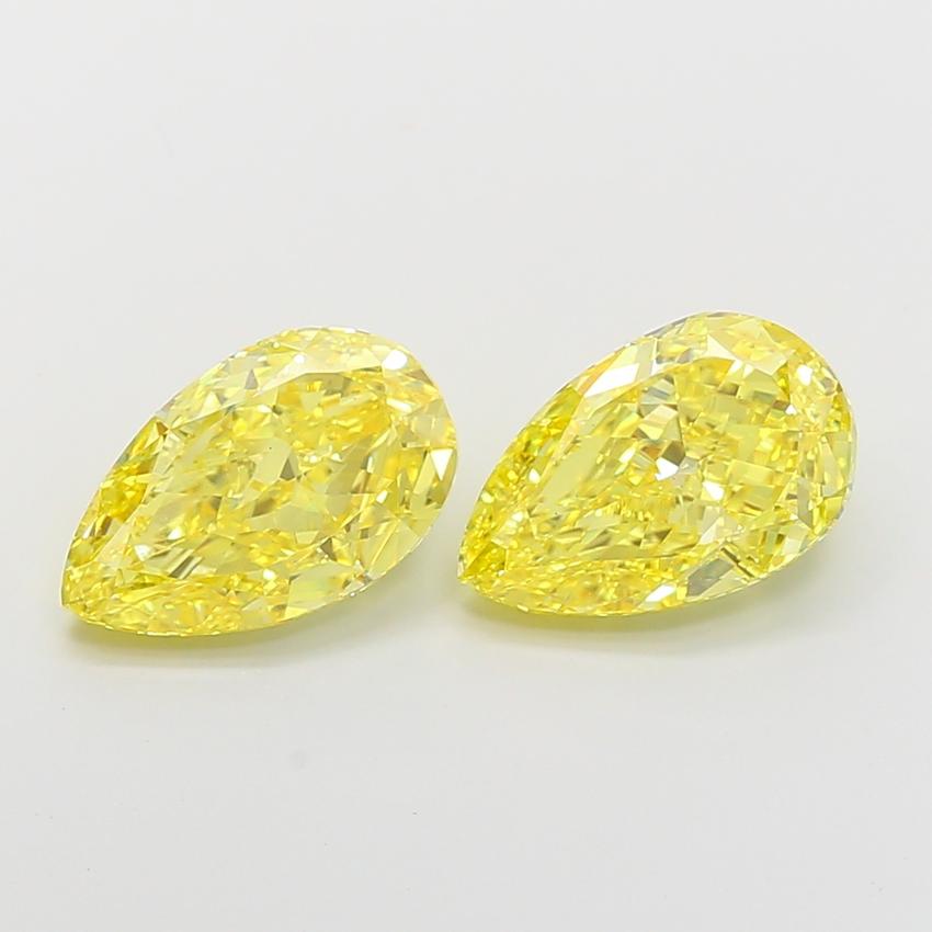 3.02 Ct. Fancy Yellow Pear Lab Grown Diamond