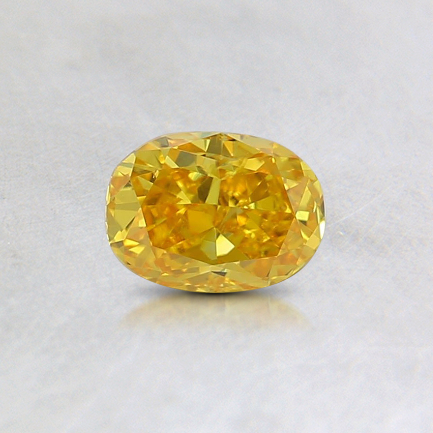0.45 Ct. Fancy Vivid Yellow Cushion Lab Grown Diamond