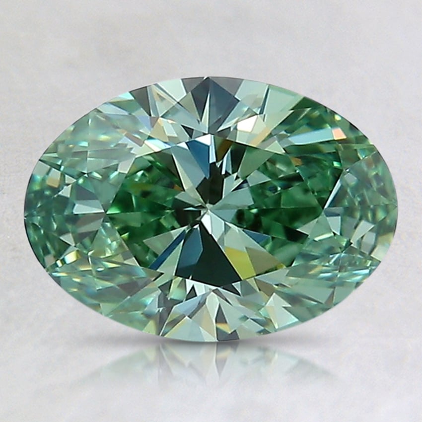1.50 Ct. Fancy Vivid Green Oval Lab Created Diamond
