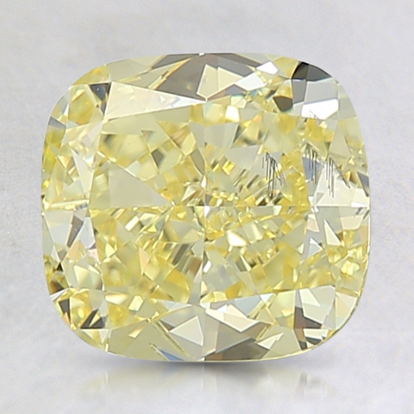 2.51 Ct. Fancy Intense Yellow Cushion Lab Created Diamond