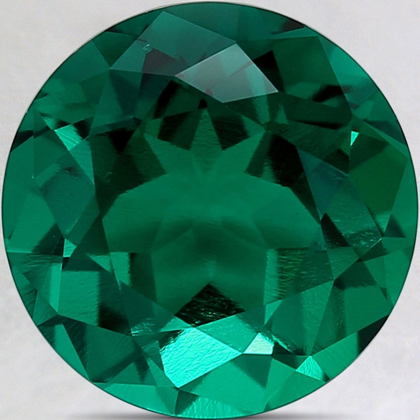 12mm Round Lab Created Emerald