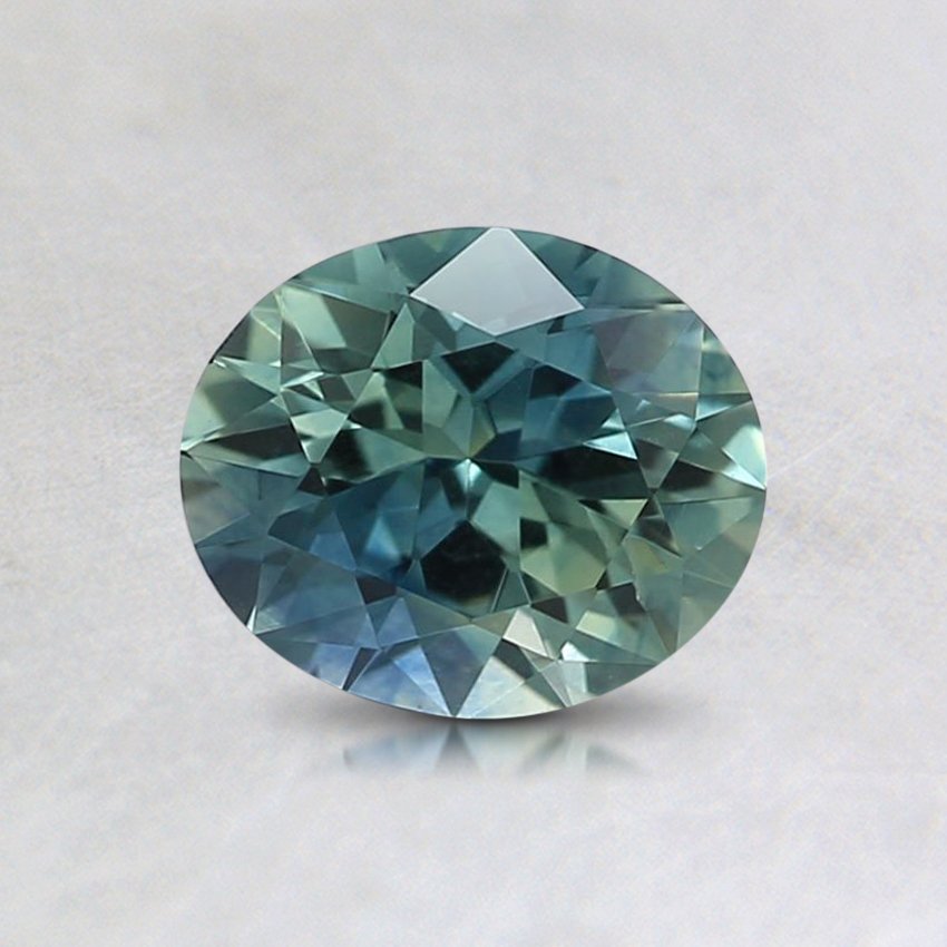 6.4X5.4mm Teal Oval Sapphire