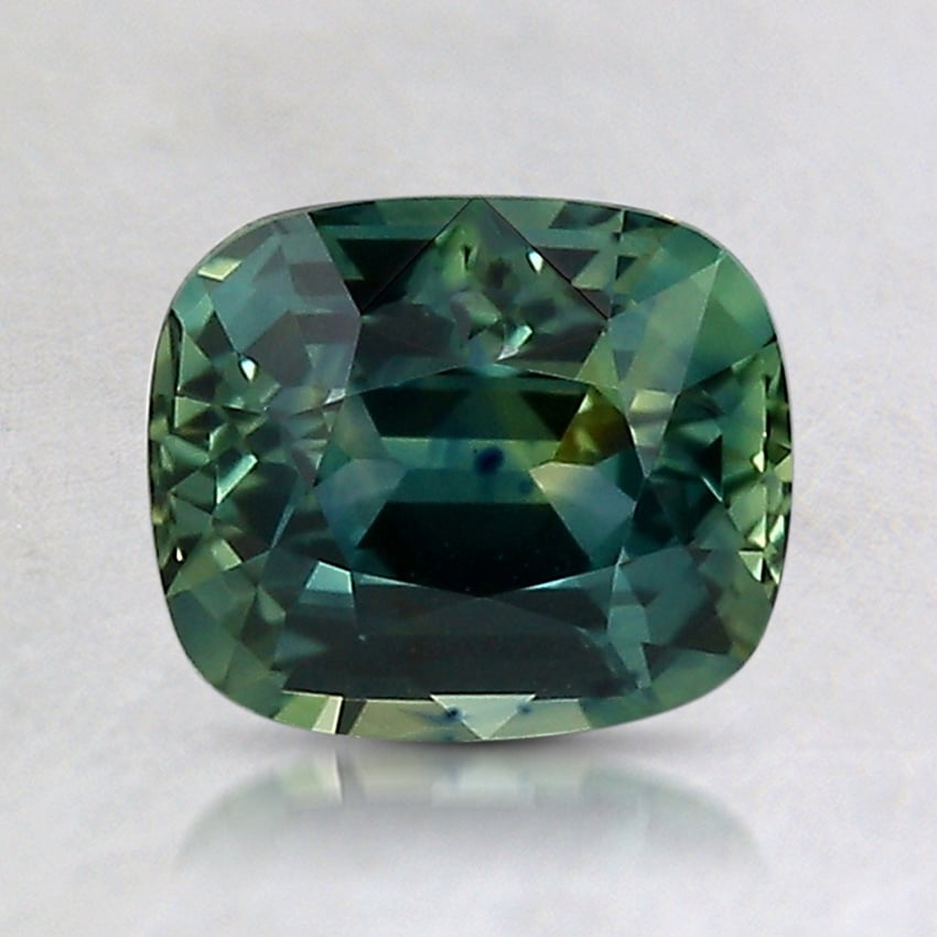 7x5.9mm Teal Cushion Montana Sapphire