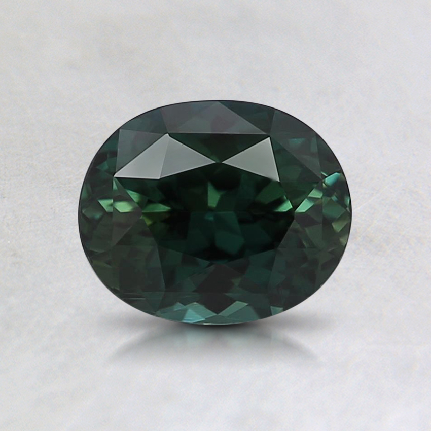 6.5x5.3mm Unheated Teal Oval Sapphire