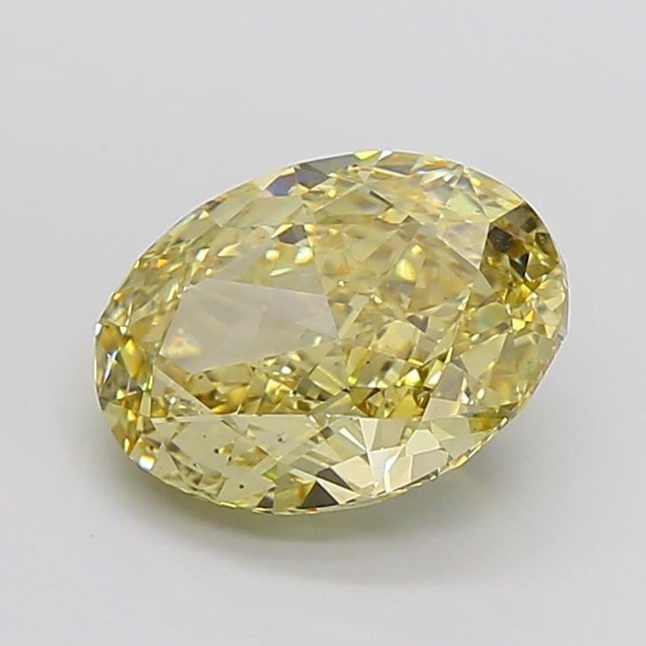 8.09 Ct. Fancy Intense Yellow Oval Lab Grown Diamond