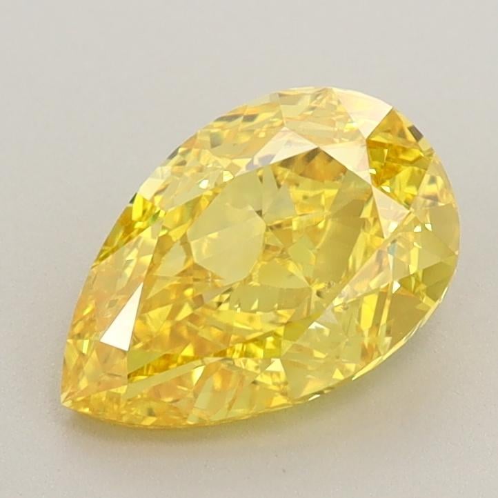 1.32 Ct. Fancy Vivid  Yellow Pear Lab Grown Diamond