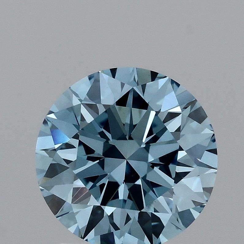 2.05 Ct. Fancy Vivid Blue Round Lab Grown Diamond