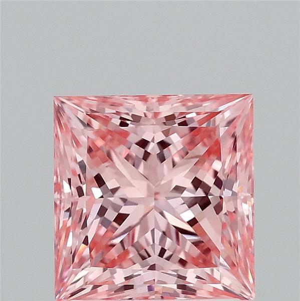 1.91 Ct. Fancy Vivid Pink Princess Lab Grown Diamond