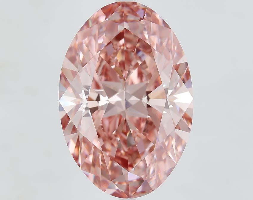 18.41 Ct. Fancy Vivid Pink Oval Lab Grown Diamond