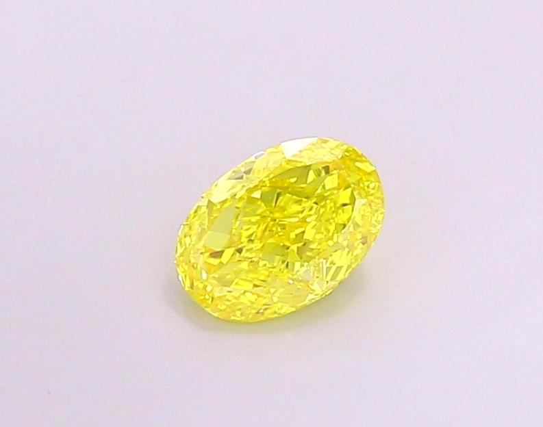 1.08 Ct. Fancy Vivid Yellow Oval Lab Grown Diamond