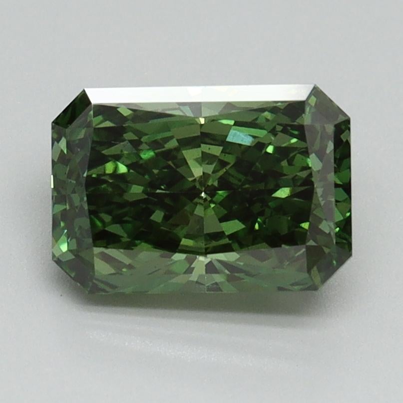1.67 Ct. Fancy Vivid Green Radiant Lab Grown Diamond