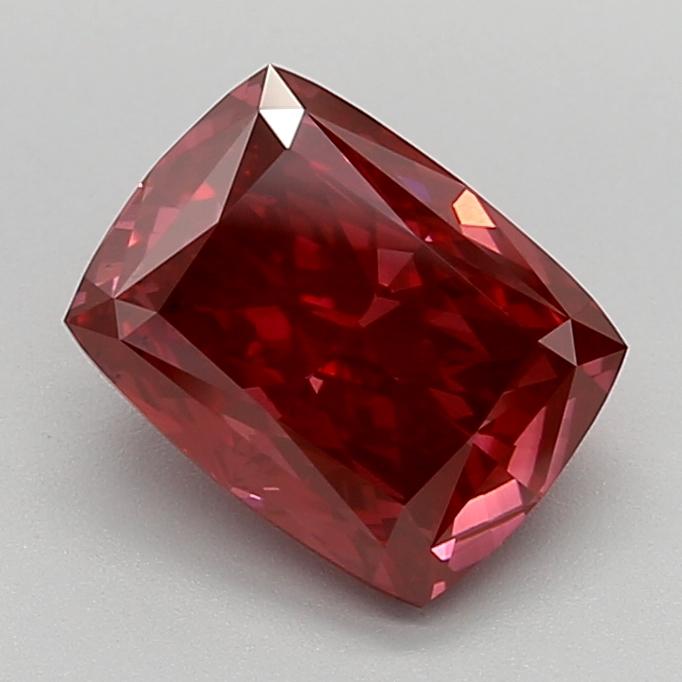 3.25 Ct. Fancy Vivid Pink Cushion Lab Grown Diamond