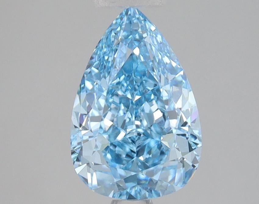 2.09 Ct. Fancy Vivid Blue Pear Lab Grown Diamond
