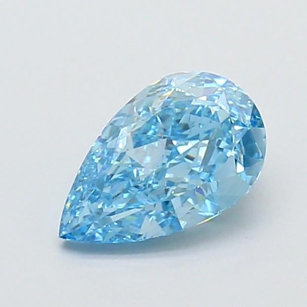 1.08 Ct. Fancy Vivid  Blue Pear Lab Grown Diamond