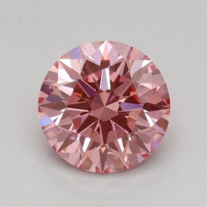 0.54 Ct. Fancy Vivid Pink Round Lab Grown Diamond