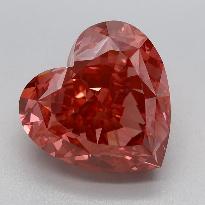 4.19 Ct. Fancy Vivid Pink Heart Lab Grown Diamond