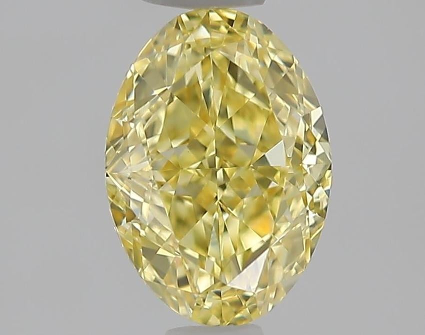 1.09 Ct. Fancy Intense  Yellow Oval Lab Grown Diamond