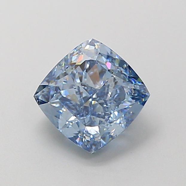 1.33 Ct. Fancy Vivid  Blue Cushion Lab Grown Diamond