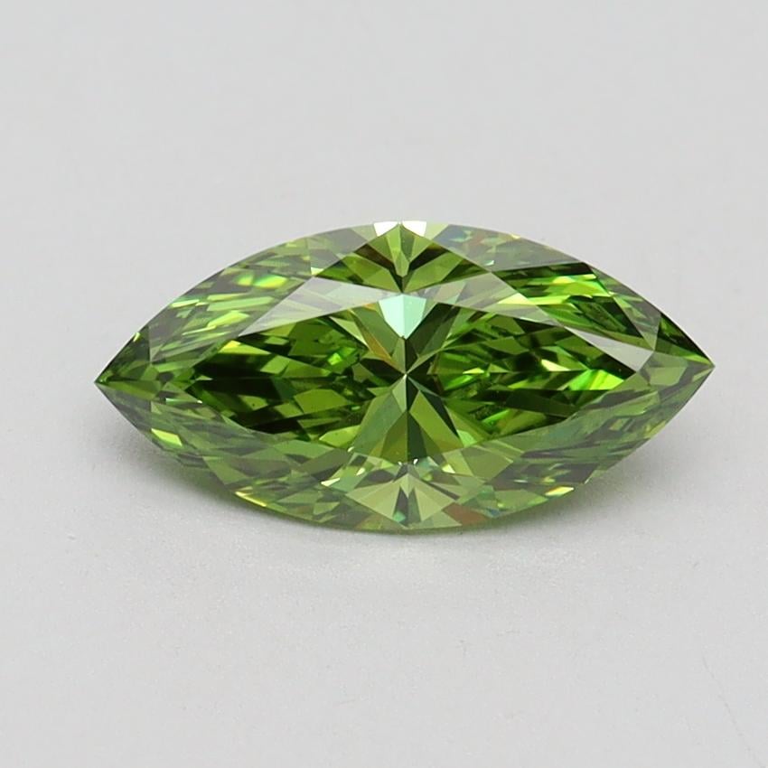 1.00 Ct. Fancy Vivid Green Marquise Lab Grown Diamond
