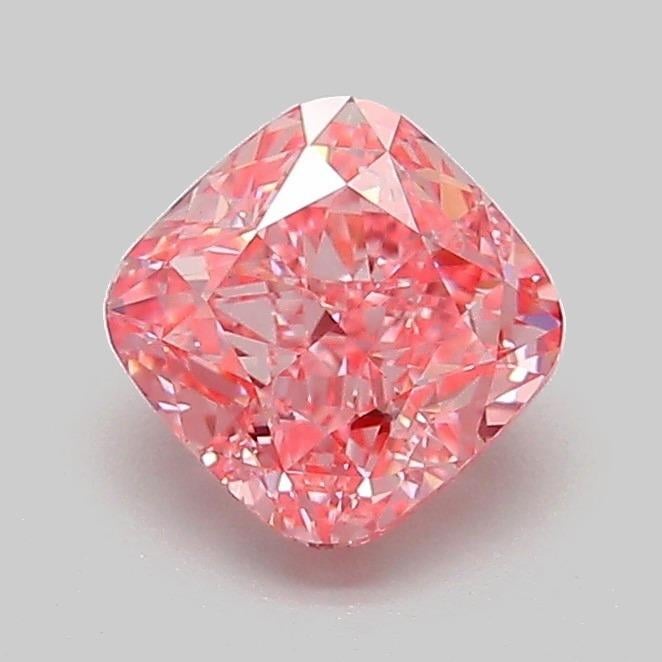 1.08 Ct. Fancy Vivid Pink Cushion Lab Grown Diamond
